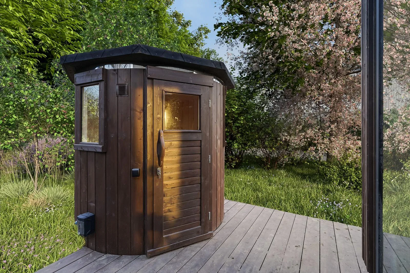 Hottub bij een villa van Nala Village