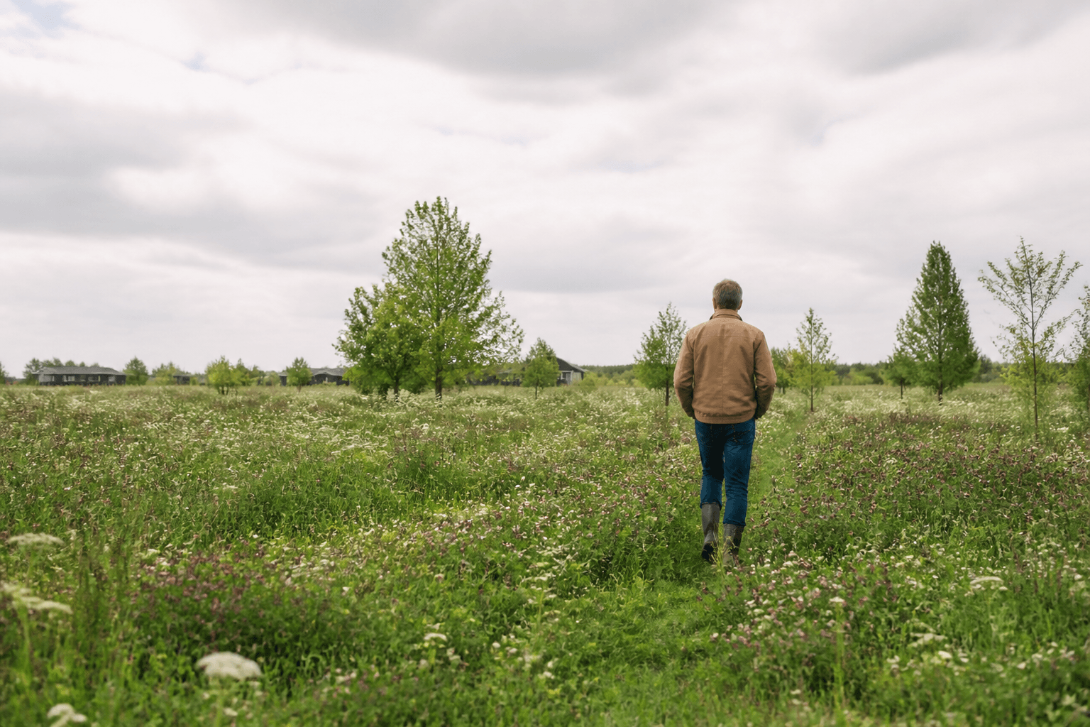 Groene omgeving rond een recreatieontwikkeling